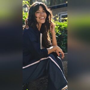 Sundry "By Anthropologie" Button Down Blouse With Pin Stripe Accents